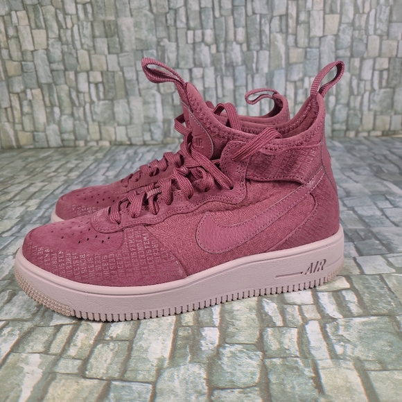 Nike Air Force 1 Ultraforce Mid ‘Force Is Female’ Wine Women Sz. 6.5 Worn Twice - Picture 1 of 12